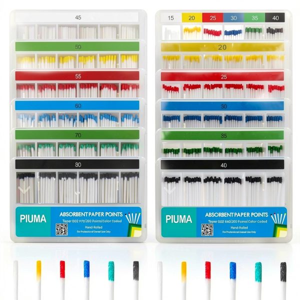 Piuma Absorbent Paper Points 200 JEVOLVE Dental Crafting Precision-4