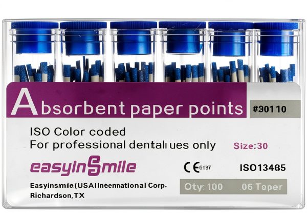 No/Brand 1Box Absorbent Paper Points Endodontic 30# 0.6 Taper-0