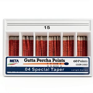META Gutta PERCHA Points .04 Special Taper #15 60pts by Meta Dental-0
