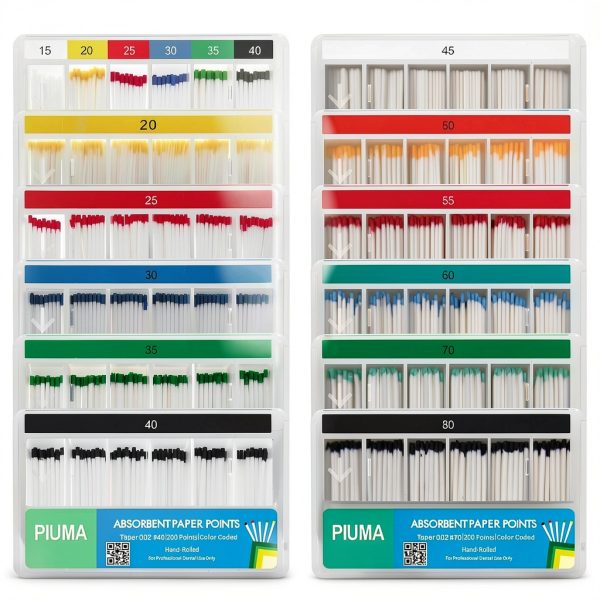 Dental Absorbent Paper Points 200 pcs Vastmed Endodontic Mixed Sizes-4