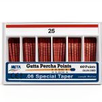 Meta Gutta Percha Points #25 Taper 0.06 Color Coded Endodontic Points-0