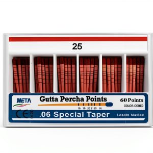 Meta Gutta Percha Points #25 Taper 0.06 Color Coded Endodontic Points-0
